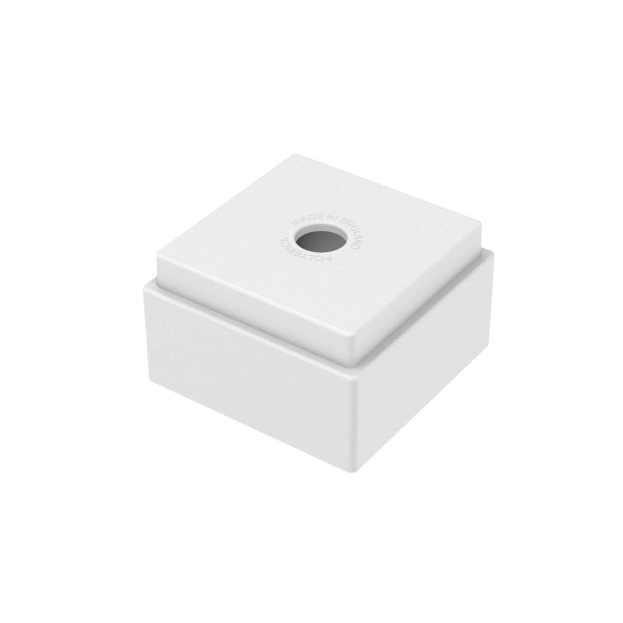Blocco da costruzione singolo PolyBrick in plastica bianca